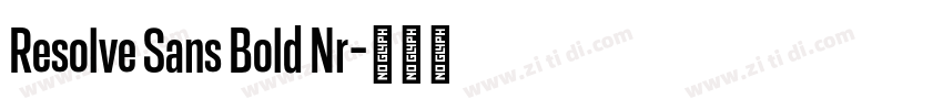 Resolve Sans Bold Nr字体转换